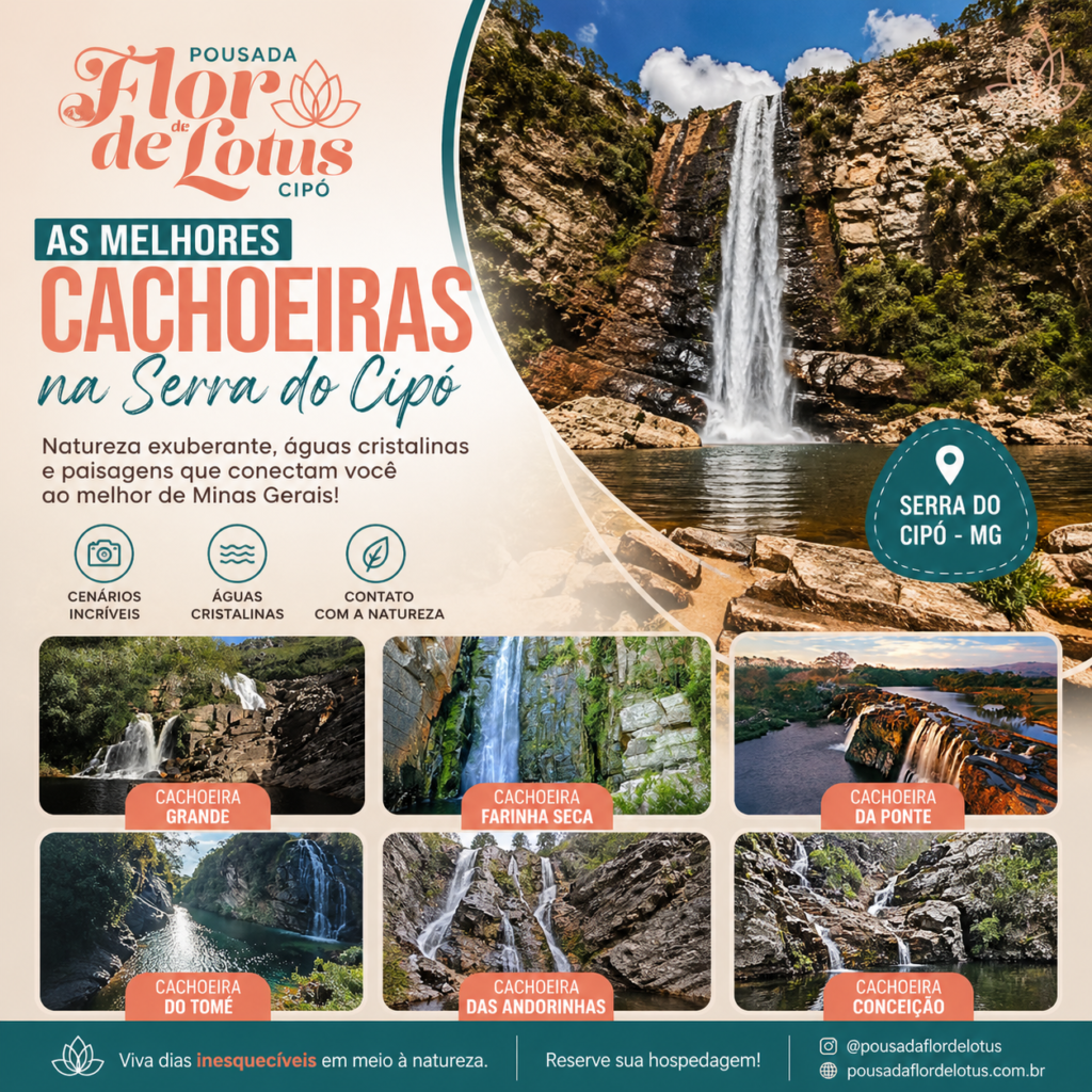 As Melhores Cachoeiras na Serra do Cipó - Pousada Flor de Lótus Cipó