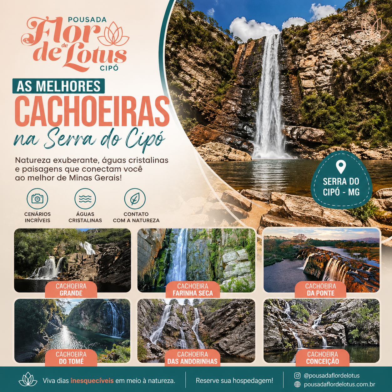 As Melhores Cachoeiras na Serra do Cipó - Pousada Flor de Lótus Cipó